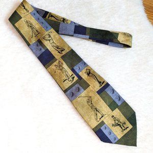 Vintage Silk Golf Tie